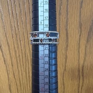 Rbp 3871 size 9 Multi-Row Band Ring brown cz Stones - Women Jewelry